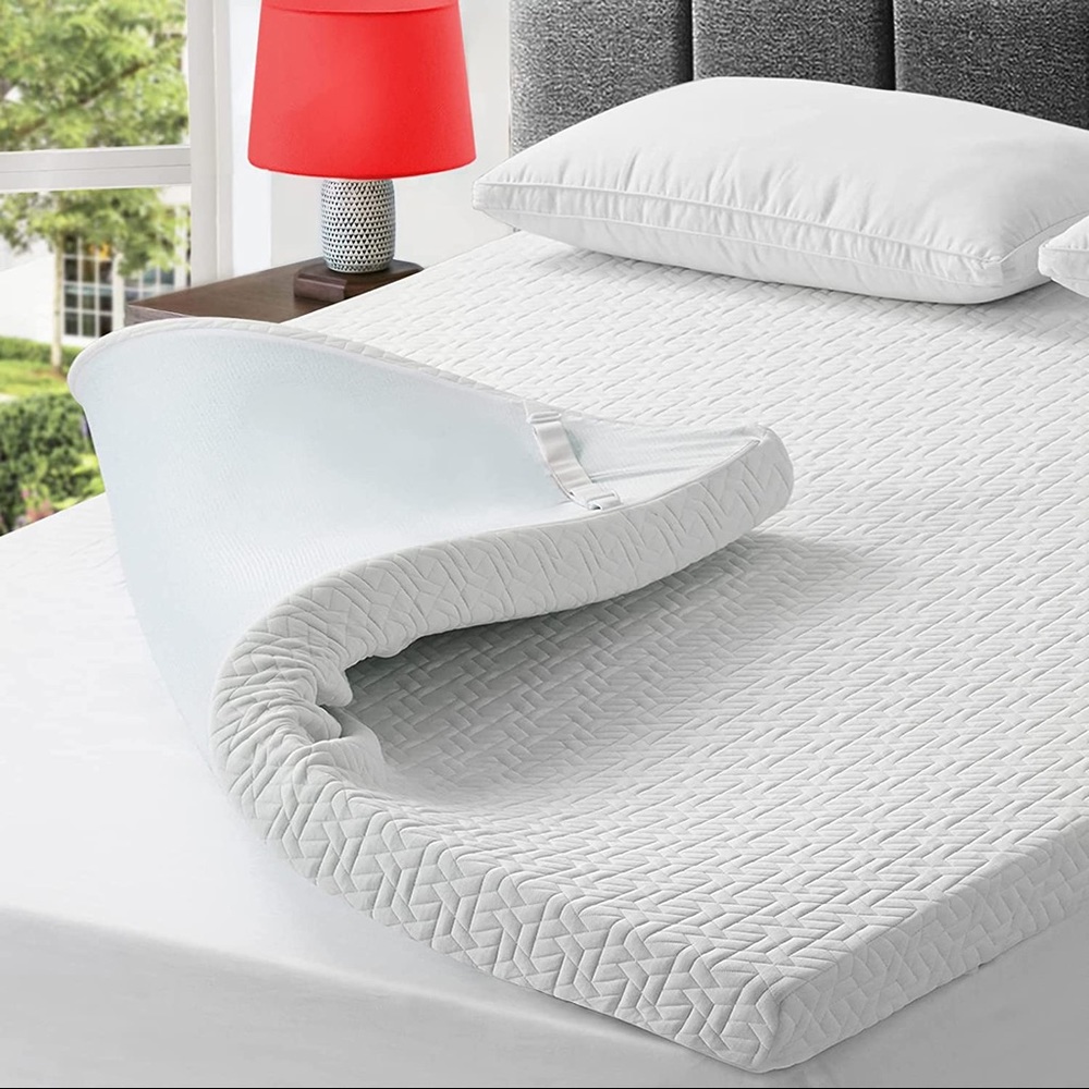 Used, great condition. Never loses shape of comfort. Has a cooling foam.